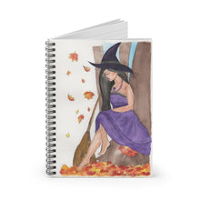Load image into Gallery viewer, Autumn Witch Spiral Notebook - Ruled Line 
