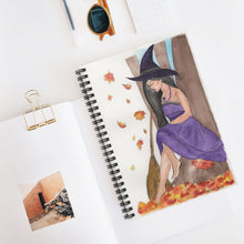 Load image into Gallery viewer, Autumn Witch Spiral Notebook - Ruled Line 
