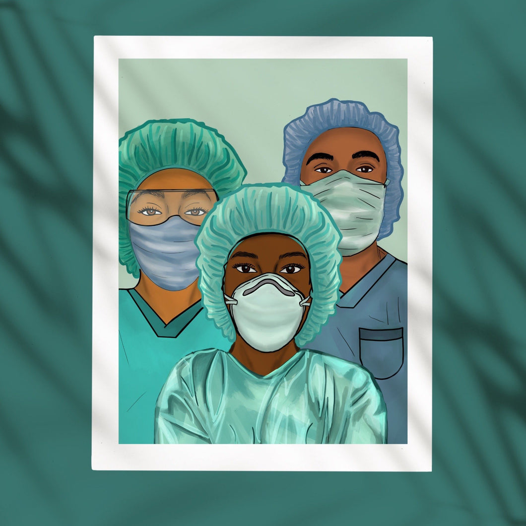 Black Doctors Digital Art Print 