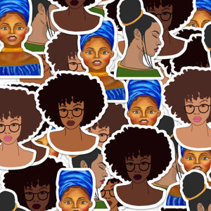 Black Girl Sticker Pack of 5 