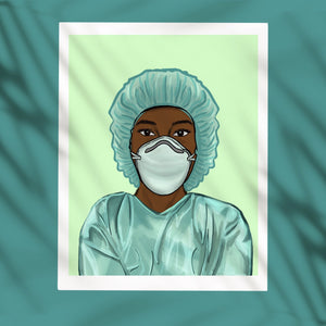 Black Healthcare Worker Digital Art Print 
