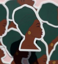 Load image into Gallery viewer, Black Woman Headwrap Stickers 
