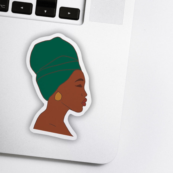 Black Woman Headwrap Stickers 