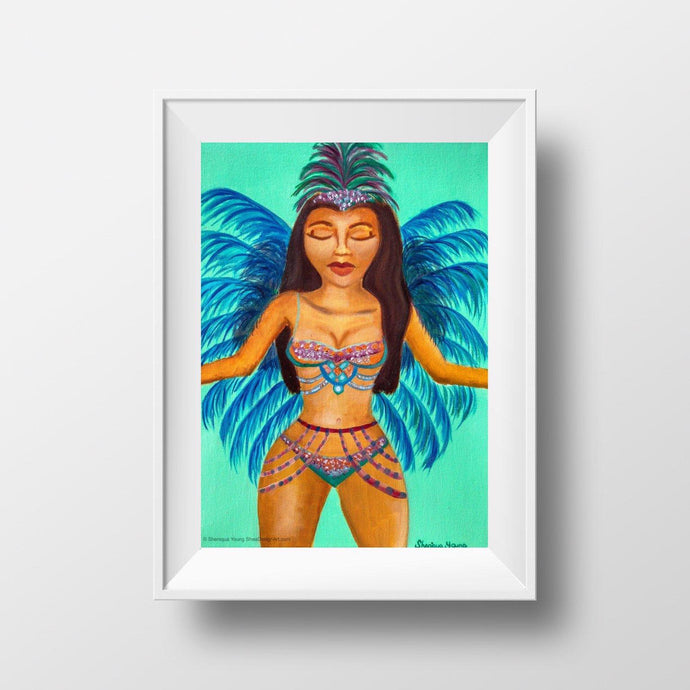 Caribbean Woman Carnival Art Prints 