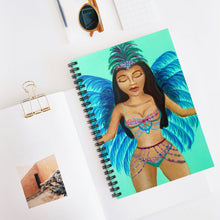 Load image into Gallery viewer, Carnival Woman Spiral Notebook - Ruled Line 
