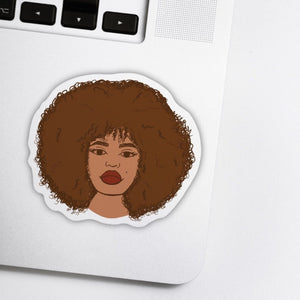 Curly Afro Black Woman Stickers 
