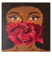 Load image into Gallery viewer, Dark Rose Acrylic Painting 
