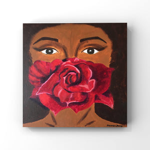 Dark Rose Acrylic Painting 