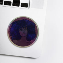 Load image into Gallery viewer, Holographic Afro Galaxy Sticker 
