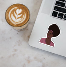 Load image into Gallery viewer, Natural Hair Black Woman Stickers 
