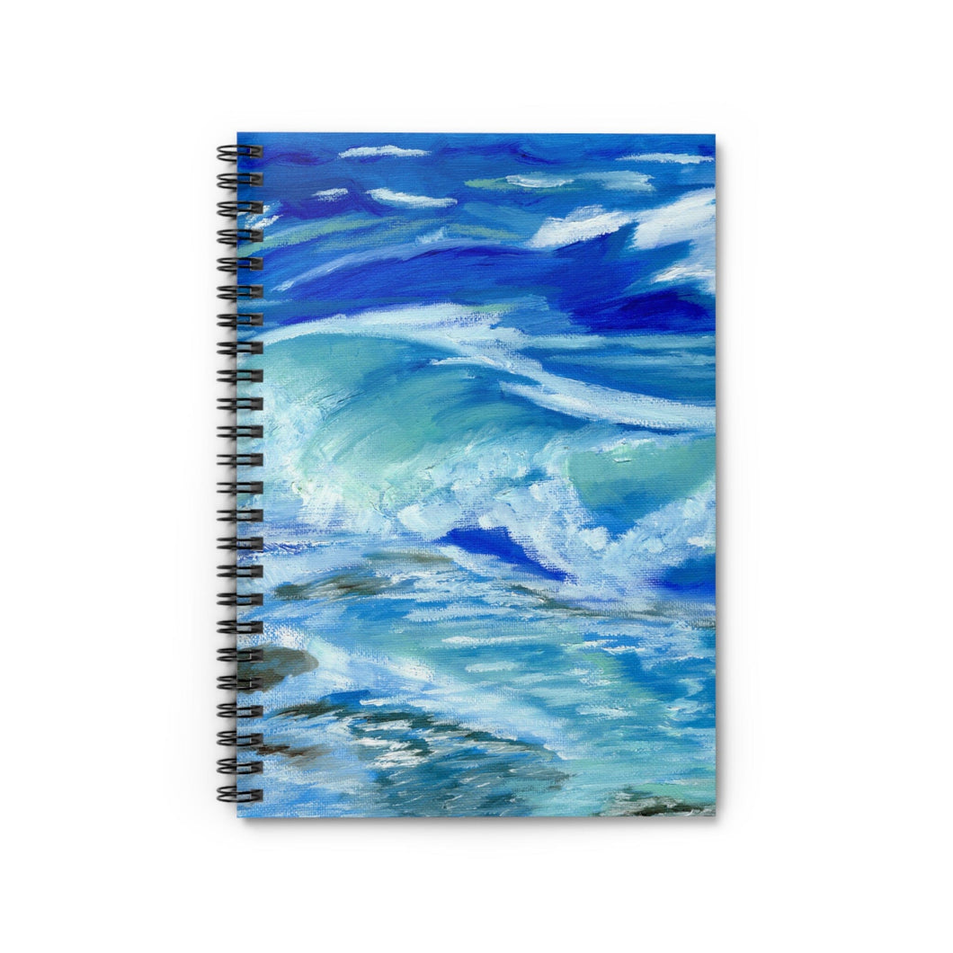 Ocean Waves Spiral Notebook - Ruled Line One Size 