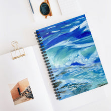 Load image into Gallery viewer, Ocean Waves Spiral Notebook - Ruled Line 
