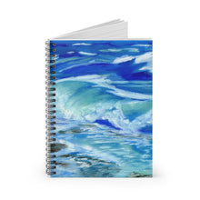 Load image into Gallery viewer, Ocean Waves Spiral Notebook - Ruled Line 
