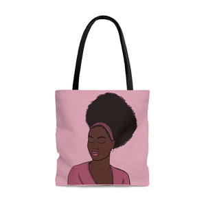 Pink Afro Tote Bag Large 