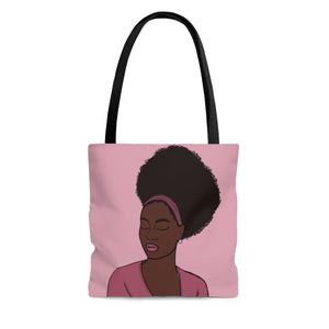 Pink Afro Tote Bag Small 