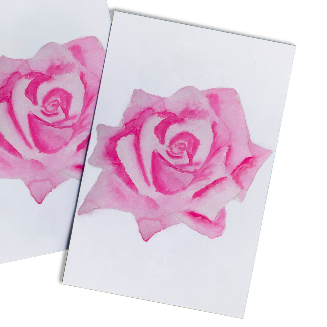Pink Rose Greeting Cards 