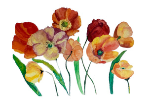 Poppies Floral Art Print 