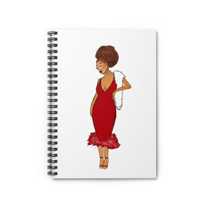 Red Afro Spiral Notebook - Ruled Line 