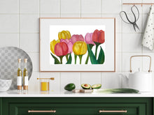 Load image into Gallery viewer, Spring Tulips Watercolor Painting 
