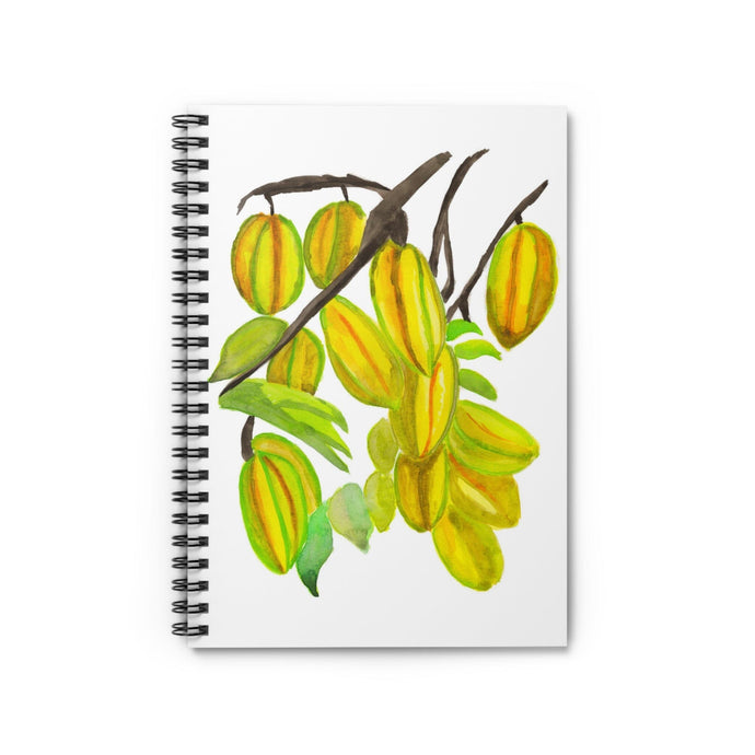 Star Fruit Spiral Notebook - Ruled Line 