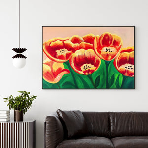 Warm Tulips Art Print 