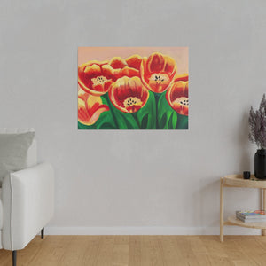 Warm Tulips Canvas Print 