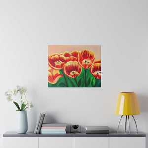 Warm Tulips Canvas Print 