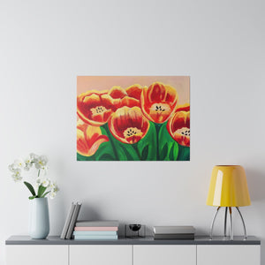 Warm Tulips Canvas Print 