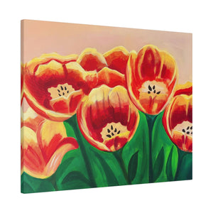 Warm Tulips Canvas Print 