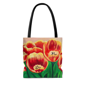 Warm Tulips Tote Bag 