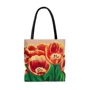 Warm Tulips Tote Bag 