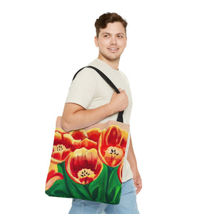 Warm Tulips Tote Bag 