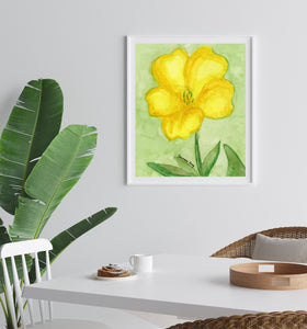 Yellow Flower Art Print 