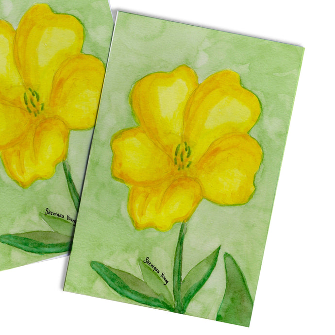 Yellow Flower Greeting Cards 